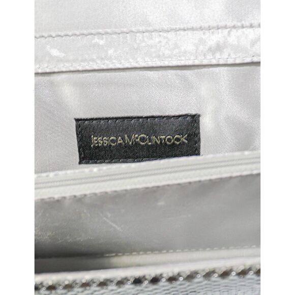 Vintage Jessica McClintok Chainmail Metal Clutch Purse Wedding Bridal Bag